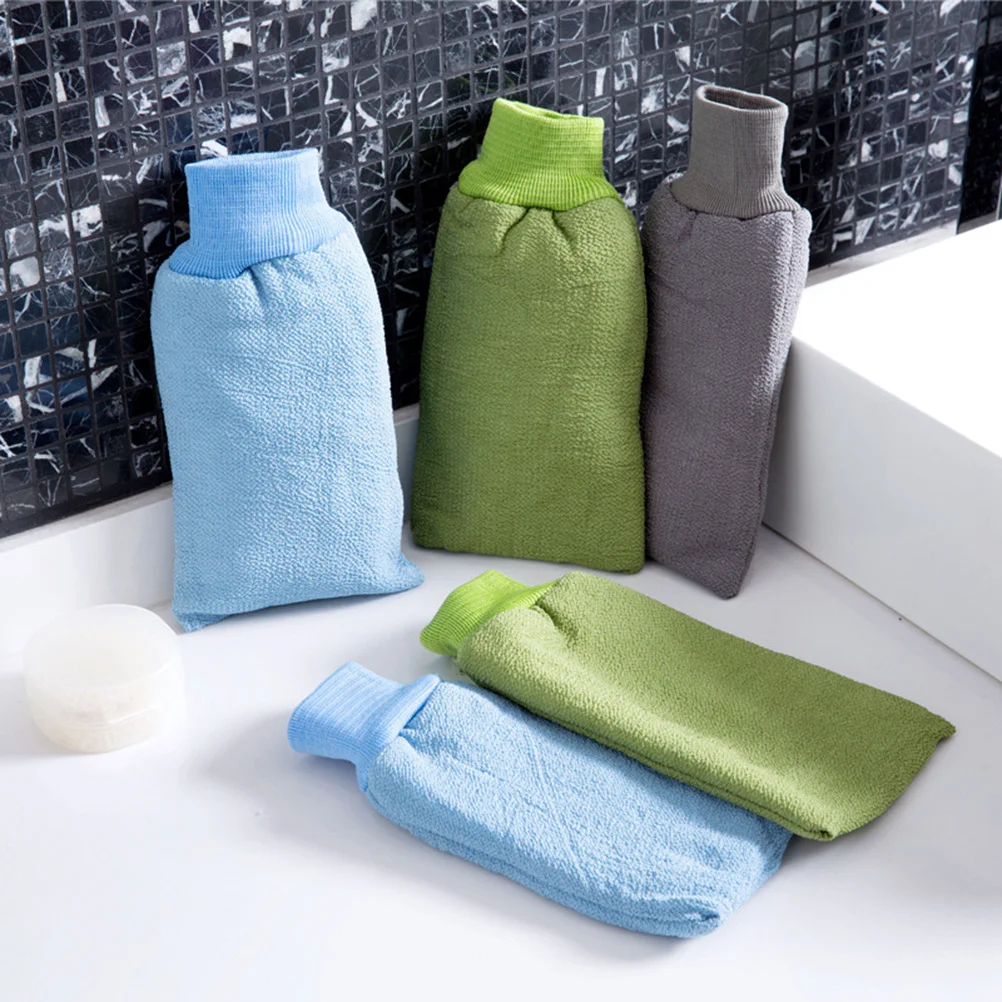 

4Pcs Bathing Glove Shower Cleaning Glove Made of Premium Cotton Polyester Soft Exfoliating Wash Towel for Home Bathroom Bubble