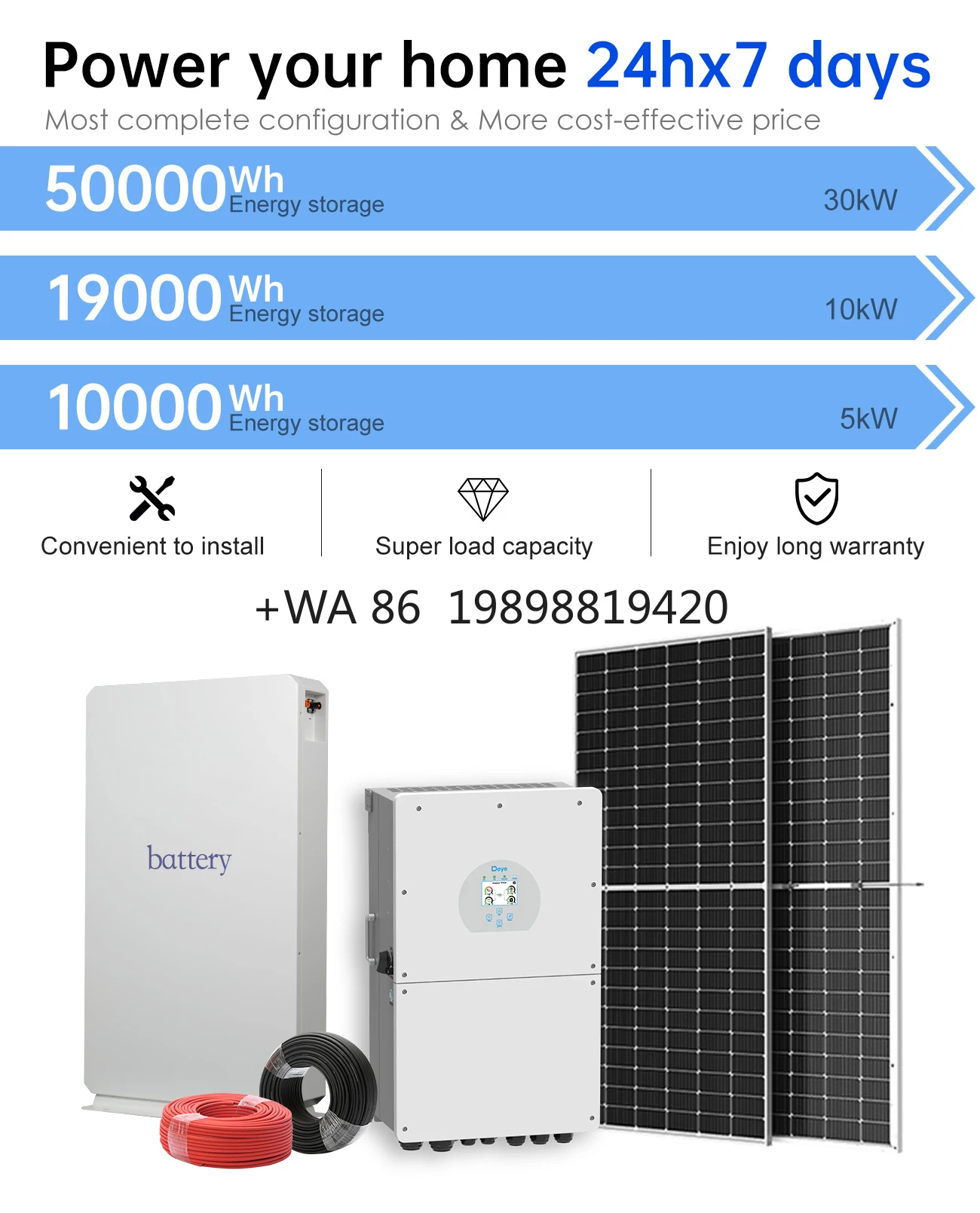20kw Off Grid Solar System With Battery Backup All in One Solar Power System for Home Big Solar System