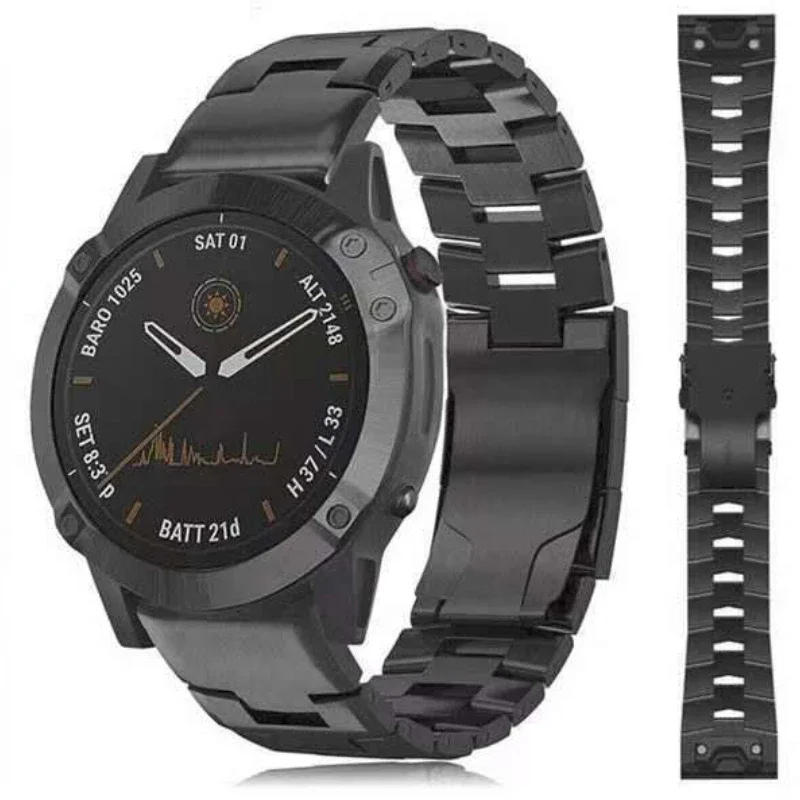 22mm Titanium Alloy Strap for Garmin Forerunner 7 4 5 Fenix 5/6 Quick Fit Connector Replacement Strap 26mm Fenix 5X 6X/Fenix 3