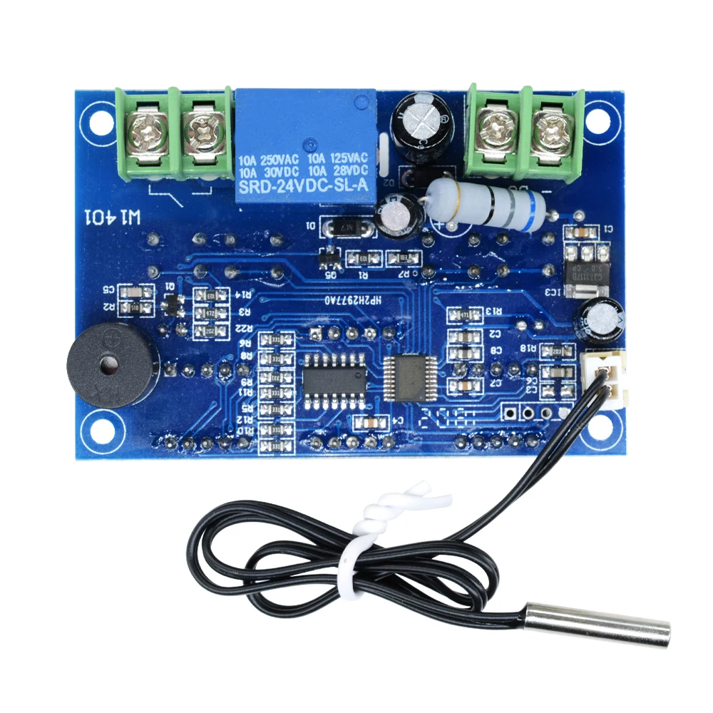 W1401 DC12V digital thermometer thermostat temperature controller with NTC sensor waterproof probe LED display circuit board