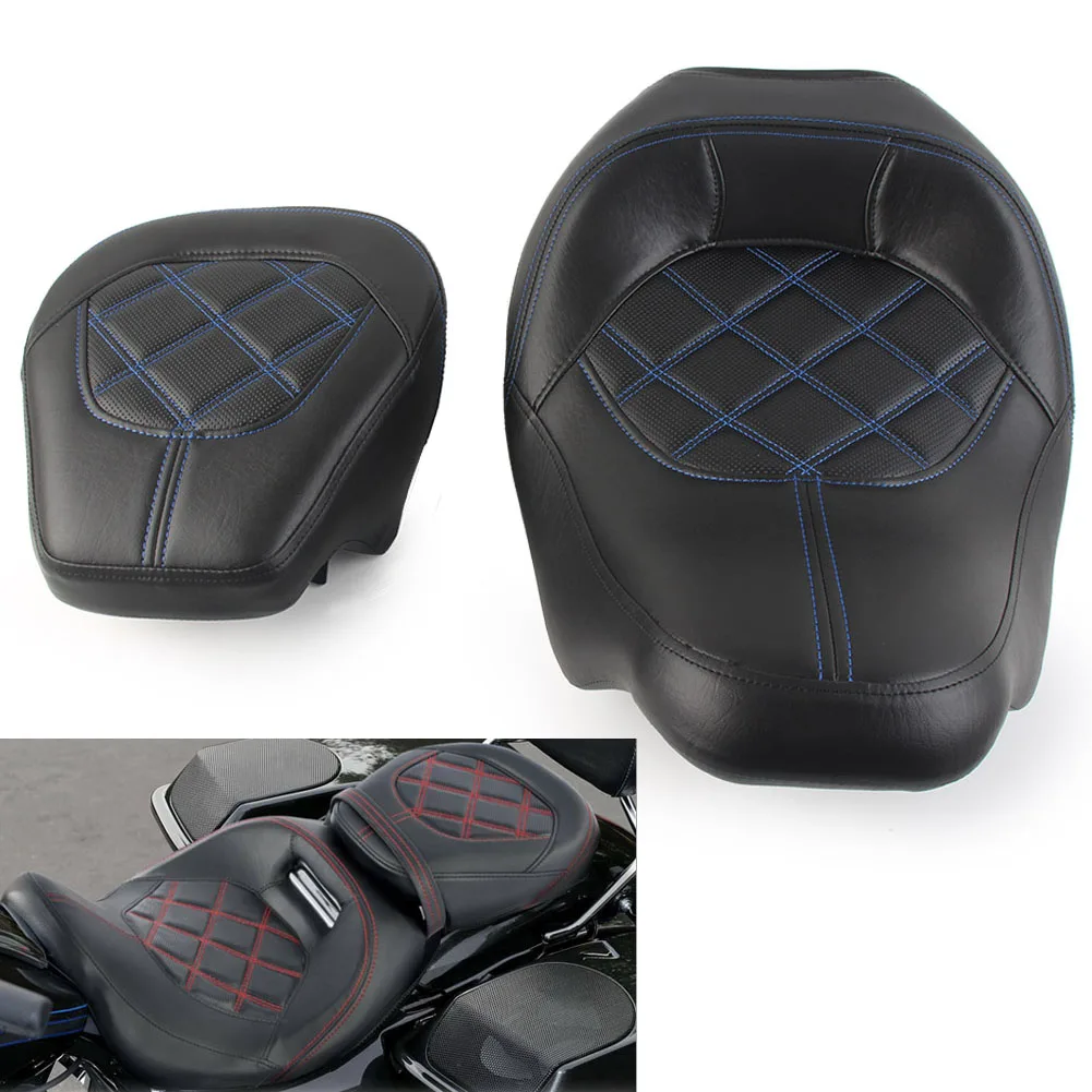 

Motorcycle Driver Passenger Seat For Harley Davidson Touring CVO Road Street Glide FLHR FLHT FLTR FLHX 2009-2023