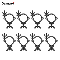 Somspot 8Pieces Alumimun Alloy Stage Lights Clamp Hanger Hooks Bracket Heavy Duty Hook for Moving Heads Concert Wedding Theater