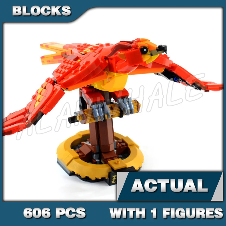 718pcs Magical World of Wizards Newt's Case of Beast Creatures Thunderbird Occamy 11009 Building Block Toy Compatible With Model