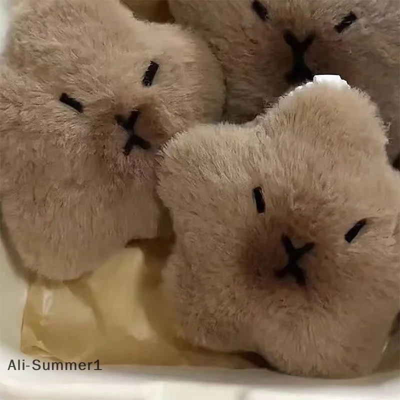 【E】カピバラぬいぐるみスター鳴き笛おもちゃ漫画スターキーホルダーペンダントソフトぬいぐるみバックパックカーバッグキーリングデコレーション子供ギフト