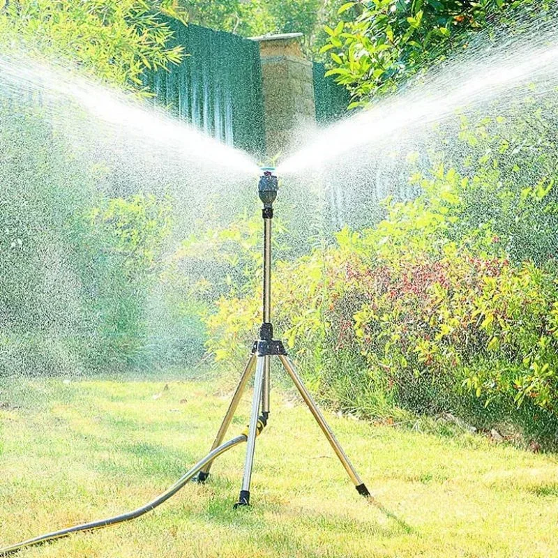 Rotating Tripod Sprinkler 360 Degree Auto Rotating Irrigation Sprinkler Adjustable Telescopic Tripod Sprinkler