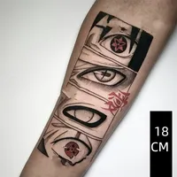 Ninja Eyes Temporary Tattoos Anime Cartoon Cool  Arm Hand Body Art Waterproof Fake Tatoo Sticker