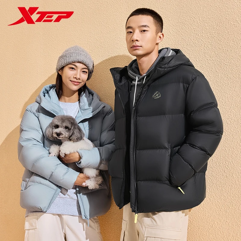 

Xtep Down Jacket For Men And Women 2024 Winter Water Resistence Zip-up Coat Keep Warm Fashion Everyday Sporty Tops 876427190084