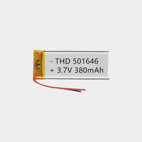 3.7V 380mAh 501646 Lithium Polymer LiPo Rechargeable Battery ion cells For Samsung player small toy headphones