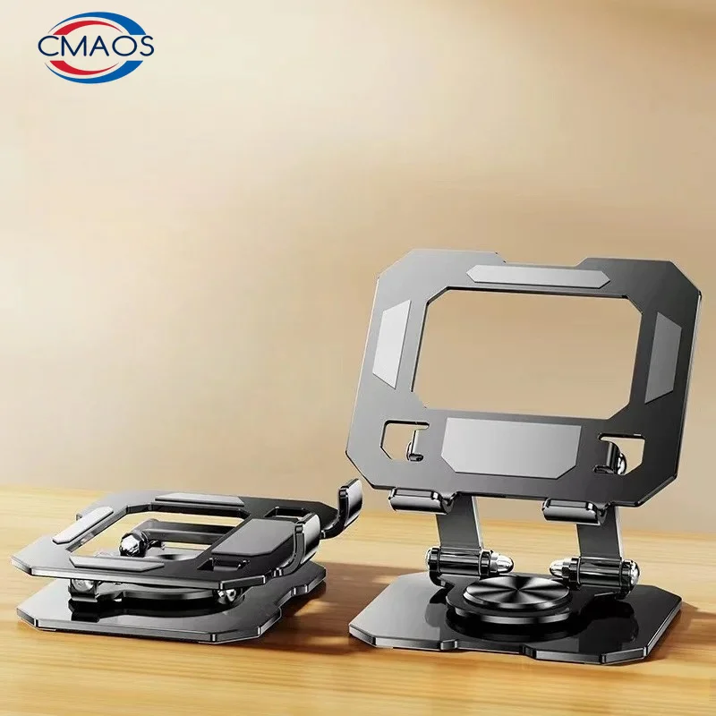 Tablet Holder Carbon Steel Stand with 360° Rotation Adjustable Stand For iPad Pro Air Mini Mobile Phone Desk Bracket 4-15 Inch