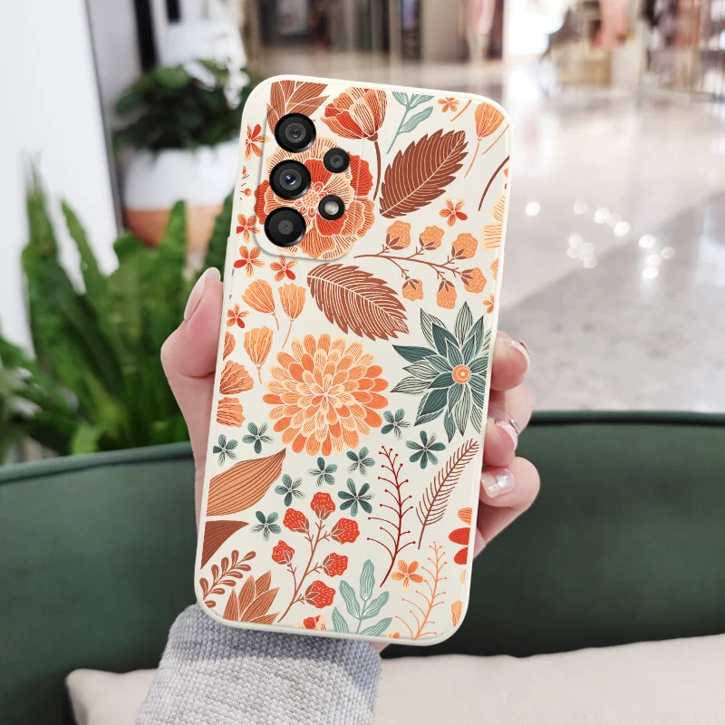 Bustling Pattern Phone Case For Samsung A54 A34 A14 A73 A53 A33 A23 A13 A03 A04 A04S A72 A52 A52S A32 A22 A15 A25 A35 A55 4G 5G