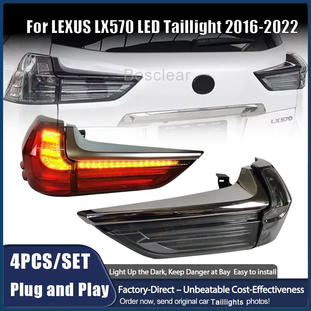 

Автомобильные задние фонари в сборе, модифицированные светодиодные задние фонари, задние ходовые огни, указатели поворота, стоп-сигналы для LEXUS LX570 2016-2022