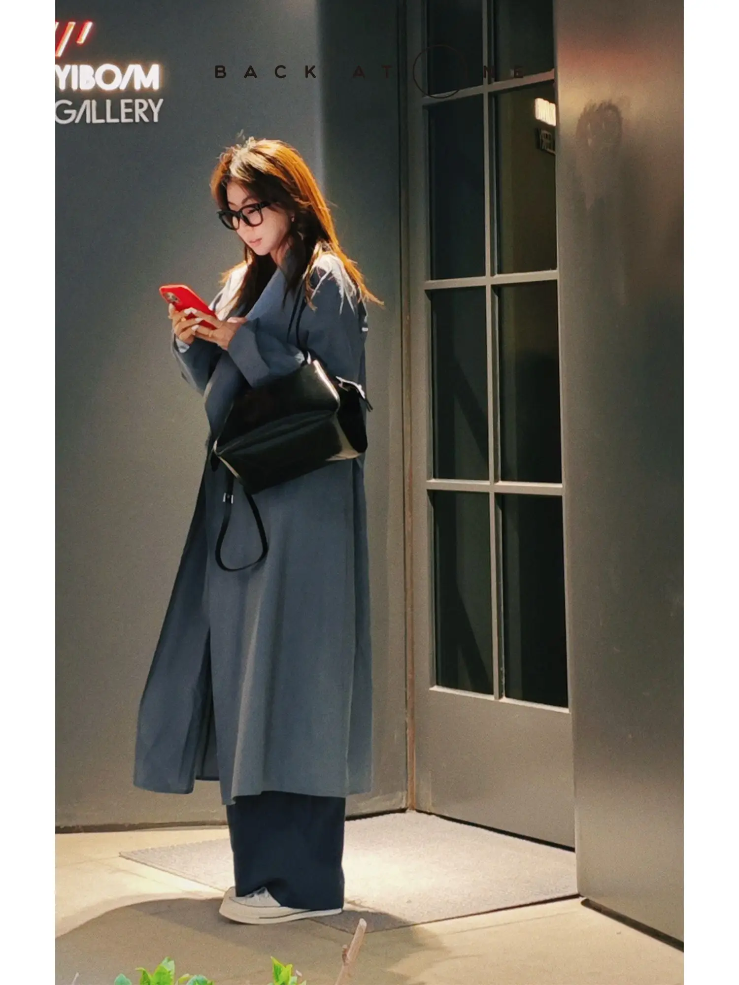 

Длинное пальто-жакет с поясом, отложным воротником, в стиле французской моды, для повседневной носки, из смесового хлопка и нейлона, весенний сезон