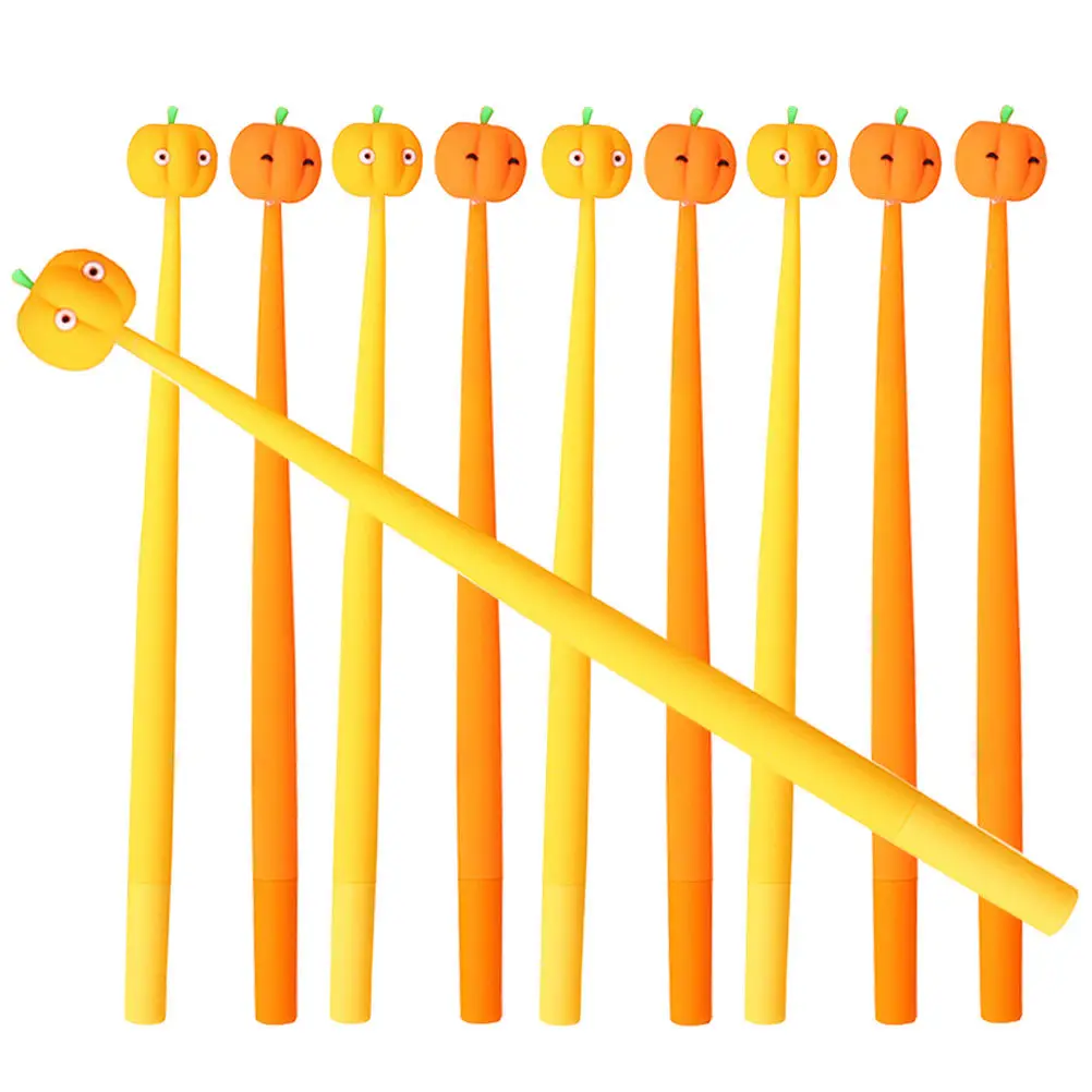 

10Pcs Creative Pumpkin Gel Pens Portable Multipurpose Stationery Smooth Writing Signature Pens for Students Office Teachers Gift