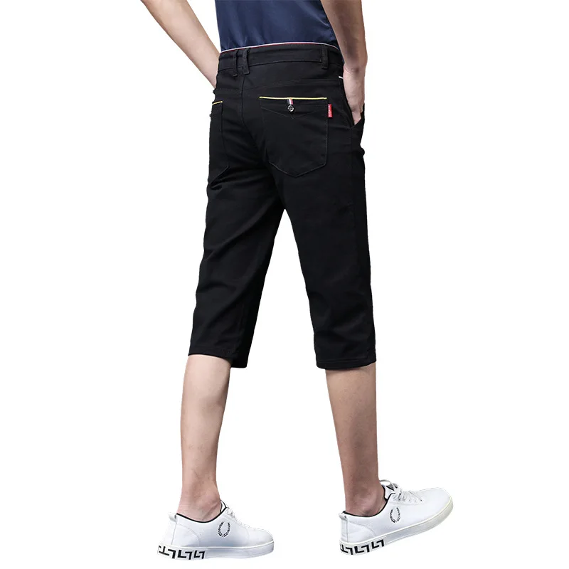 

Взрывоопасные повседневные шорты, мужские укороченные брюки, эластичные, на четыре сезона, обычные, для мужчин, для взрослых, для джентльменов, удобные, свободные, для пожилых людей, высокого класса