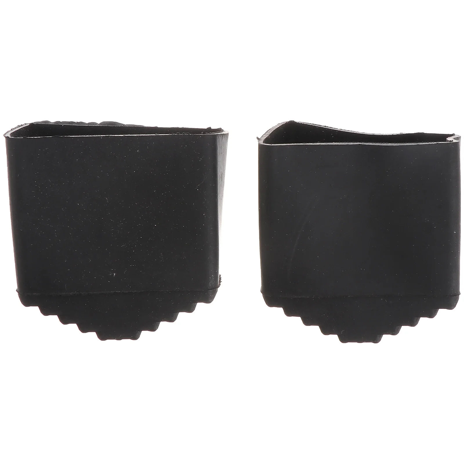 

2pcs Non-slip Ladder Foot Pads 2X4cm Black Rubber Covers Thick Wear-resistant Protective Grips Furniture Legs Accessories Square