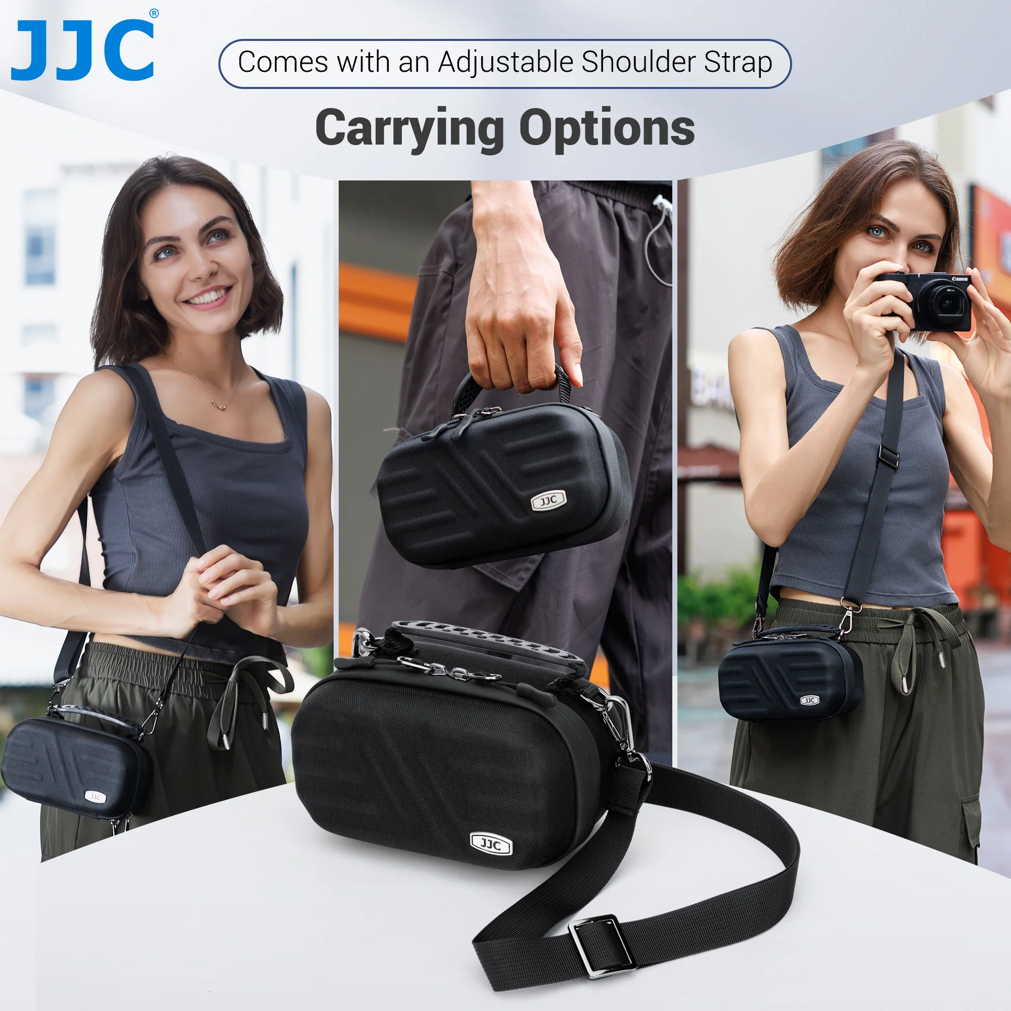 JJC 하드 여행 카메라 케이스 (캐논 파워샷 V1 V10 G7 X Mark III II G5 X 후지 X 하프 소니 V-1F ZV-1 II 올림푸스 TG-7 TG-6 TG5 용)