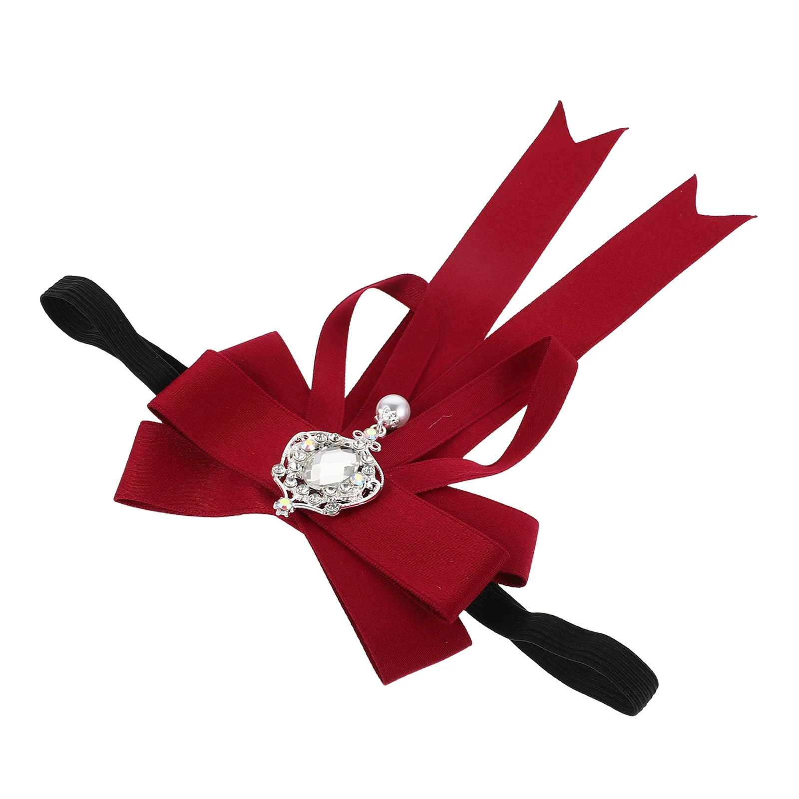 

Pre-Tied Bow Tie Adjustable Formal Necktie Solid Color Classic Wedding Party Office Rhinestone Tuxedo Bow Tie Women