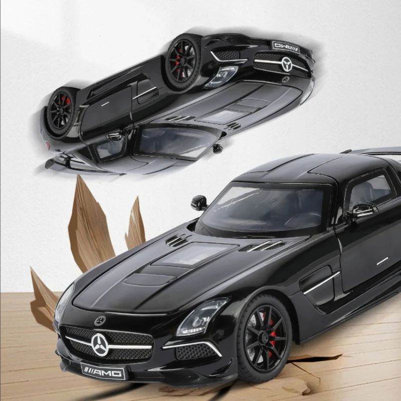 시뮬레이션 1:24 AMG 개조 합금 자동차 모델 풀백 사운드 및 라이트 장난감 차량 어린이 소년 선물 남자친구 선물 미니어처