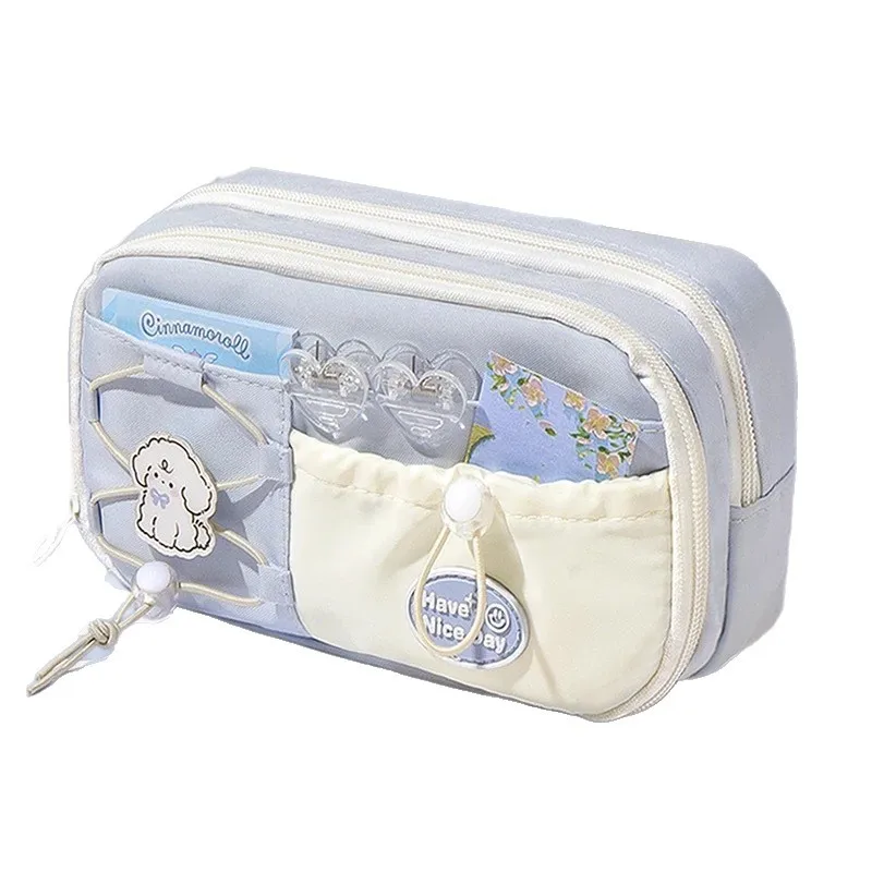 

Simple Ins-Style Multi-Layer Pencil Case – Large Capacity, High-Value Stationery Bag for Primary School Children Pen Bag Pouch