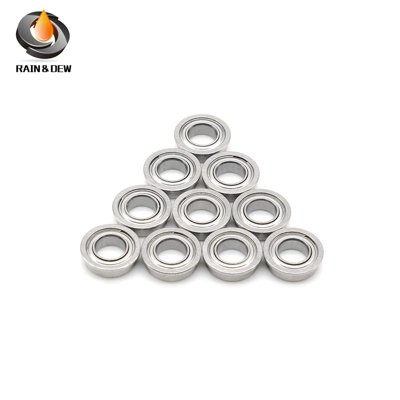 10PCS Flange Bearing Thin Wall Deep Groove Ball Radial MF95ZZ 5X9X3mm MF63ZZ MF85ZZ MF106ZZ MF115ZZ Ball Bearing Brand New