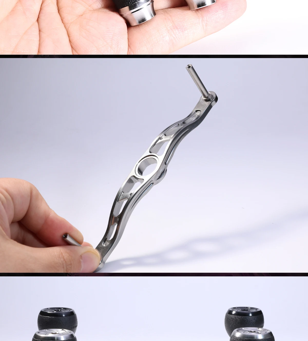 HEIGHTEN Ultraleichte UV-Photochrome Anti-Rutsch-Knopfgriff-Baitcasting-Rollen-Modifikationsteile für Outdoor-Angelzubehör – Detail 17