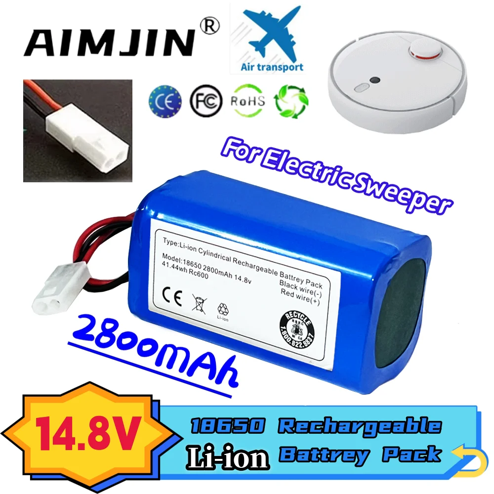 

New 4S1P 14.8V 2800mAh Li-ion Battery Pack,For XIAOMI MIJIA Mi Robot Vacuum-Mop Essential G1 MJSTG1, SKV4136GL H18650CH R30 R35
