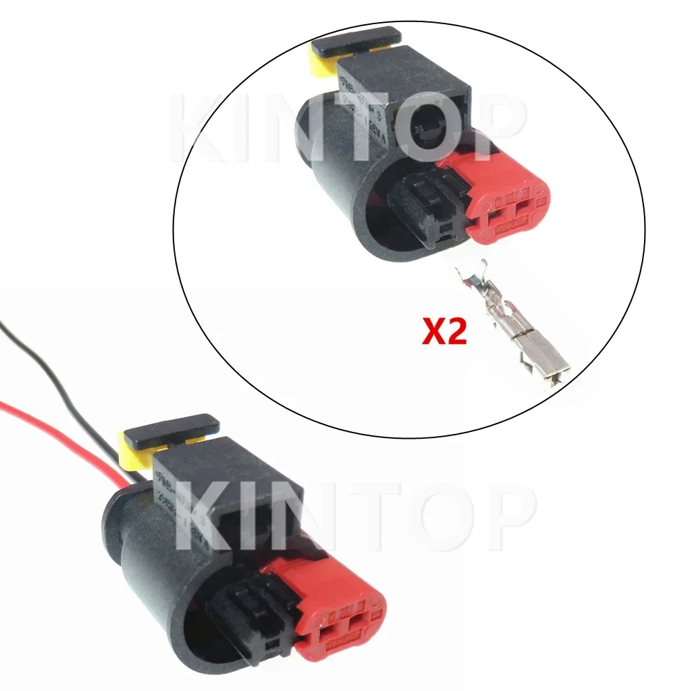

1 Set 2 Pins Car Solenoid Valve Electric Wire Socket AC Assembly 284556-1 284576-1 Auto Connector Variable Timing Valve VVT Plug