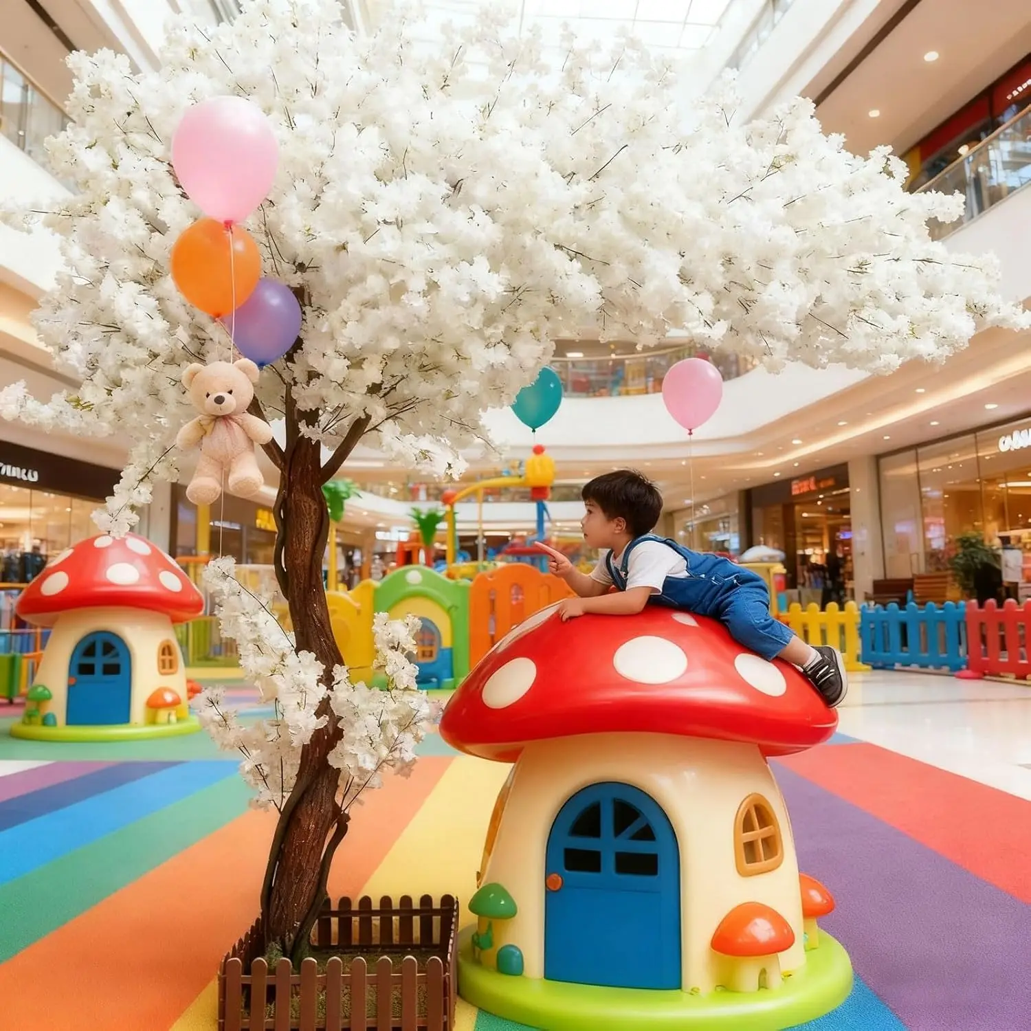 

Handmade Artificial Cherry Blossom Tree for Home Decor Indoor Outdoor Suitable for Office Shopping Mall Hotel Weddings