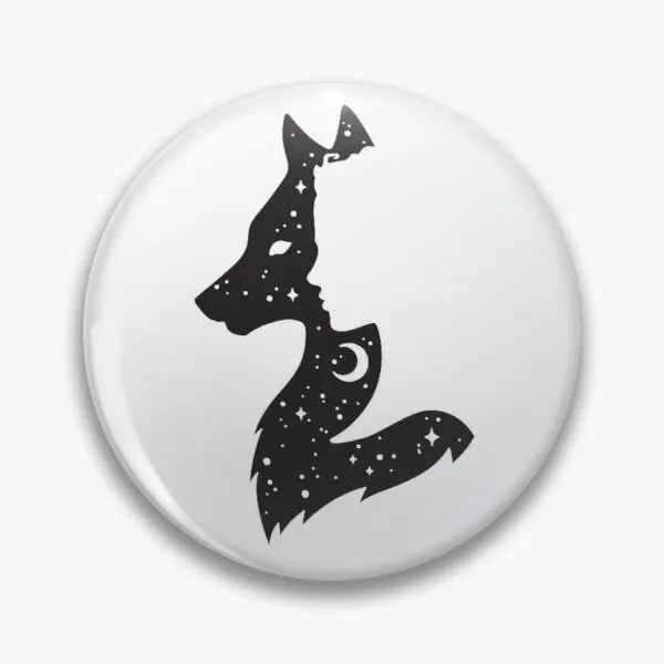 She Wolf  Soft Button Pin Metal Women Badge Decor Hat Fashion Lover Funny Cute Lapel Pin Clothes Cartoon Collar Creative Jewelry