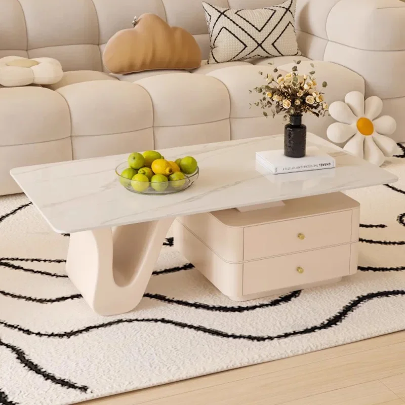 

Industrial White Coffee Tables Minimalist Aesthetic Slim Modern Coffee Tables Rectangle Aesthetic Mesa Auxiliar Hotel Furniture