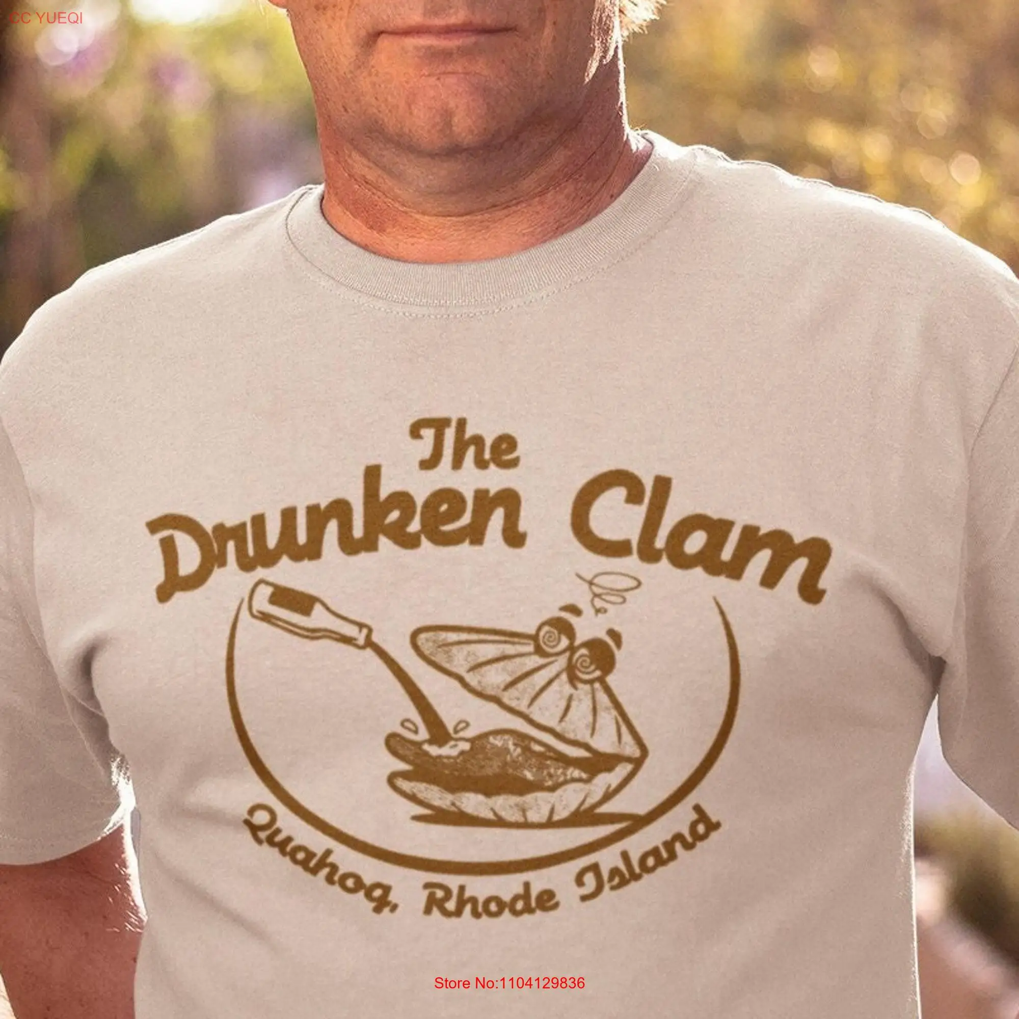 The Drunken Clam Quahog Rhode Island T Shirt Family Bar Drinking Dad Cartoon TV Series Funny for Him