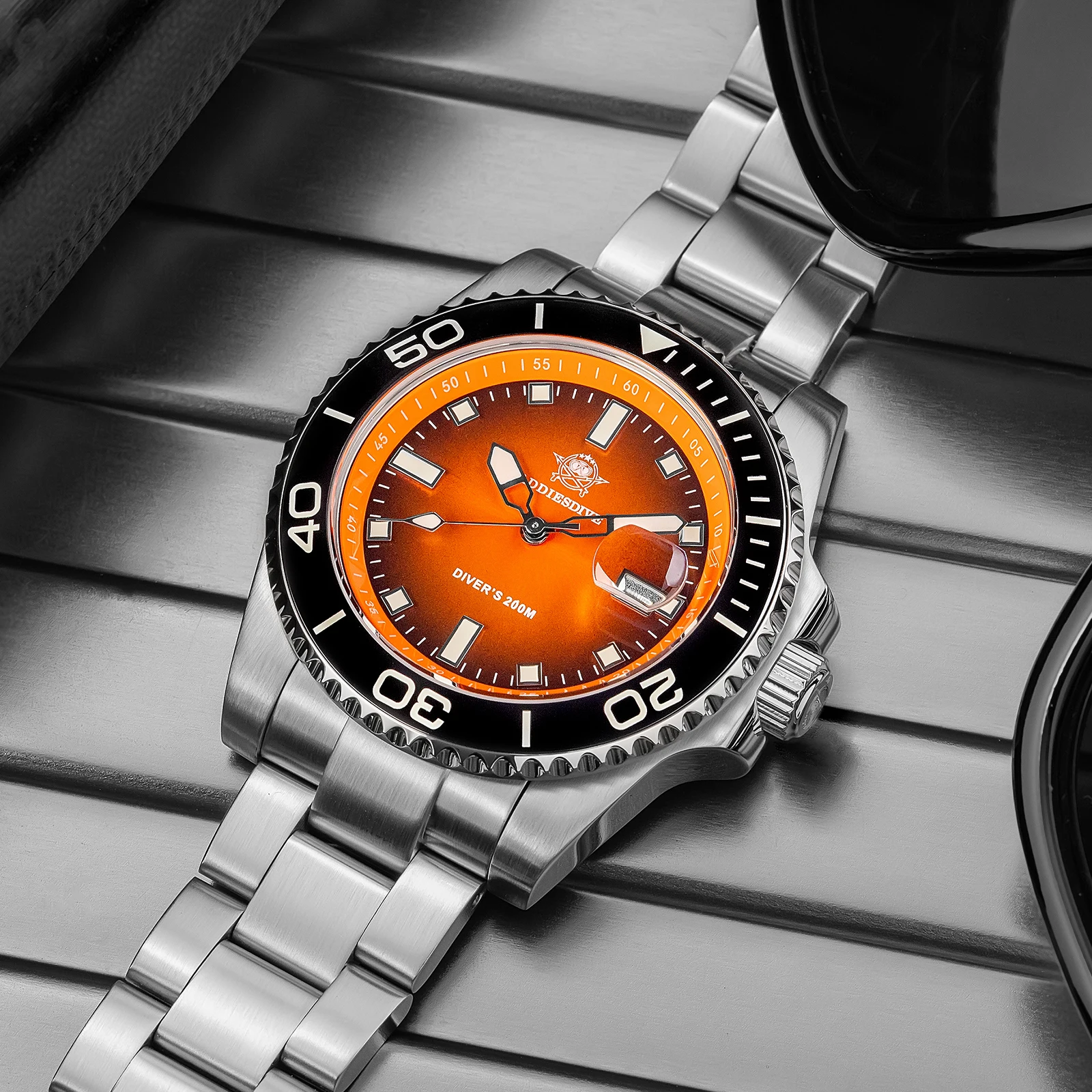 ADDIESDIVE Watches New Japanese Movement Quartz Wristwatch Luxury Ceramic Bezel Luminous Stainless Steel Watch 200m Waterproof