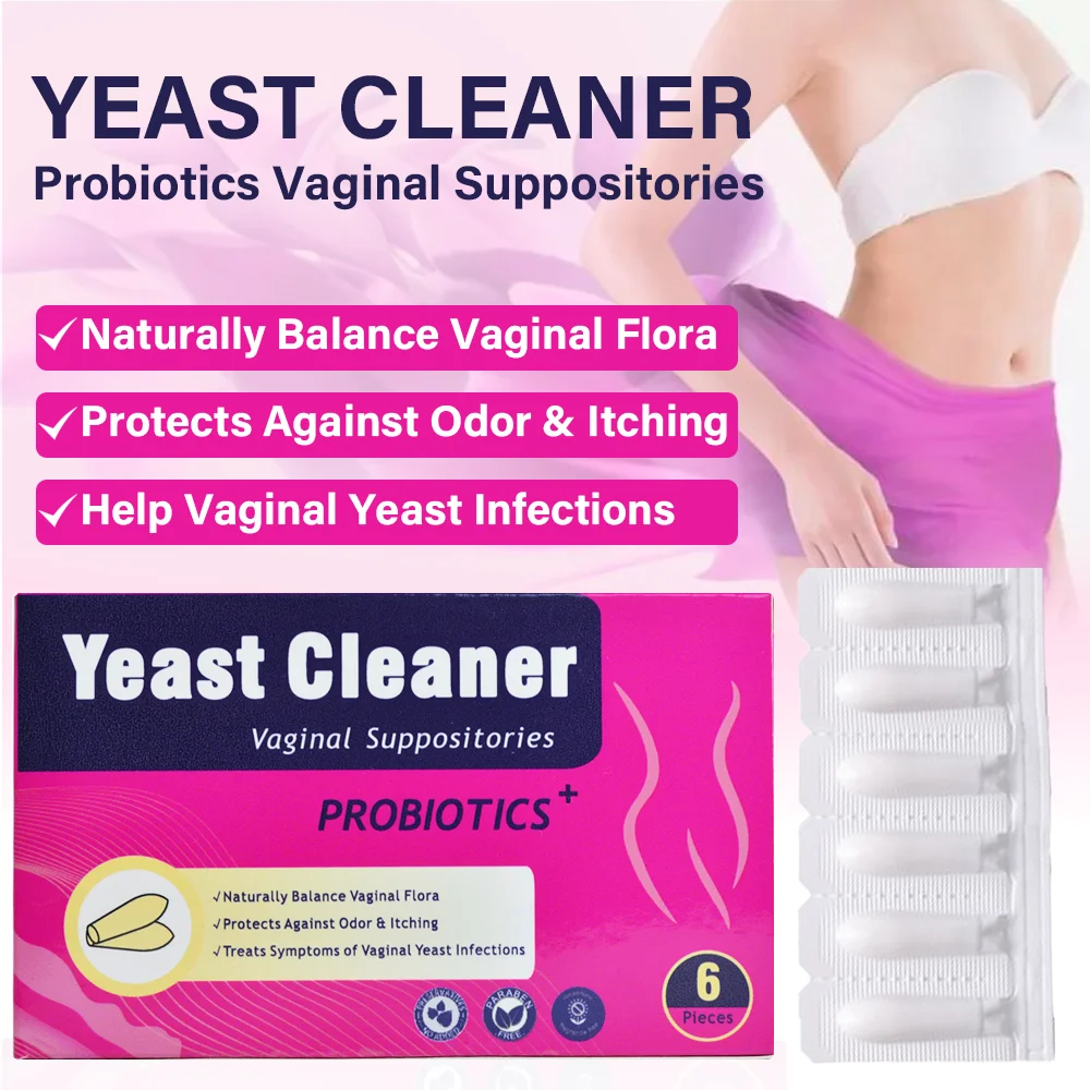 2x6 Pcs Herbal Probiotics Vaginal Detox Suppository Yeast Infection Cleaner PH Balance Anti Intimate Odor Itching Pops