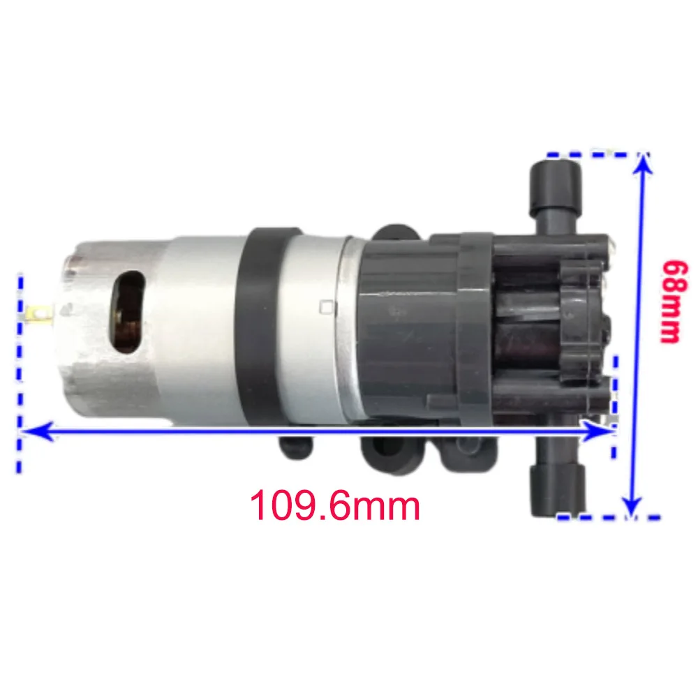 DC9-14V Gear Pump 2.5L/Min Pumping Rate Circulation Pump Corrosion and High Temperature Resistant 10W Self-priming Booster Pump