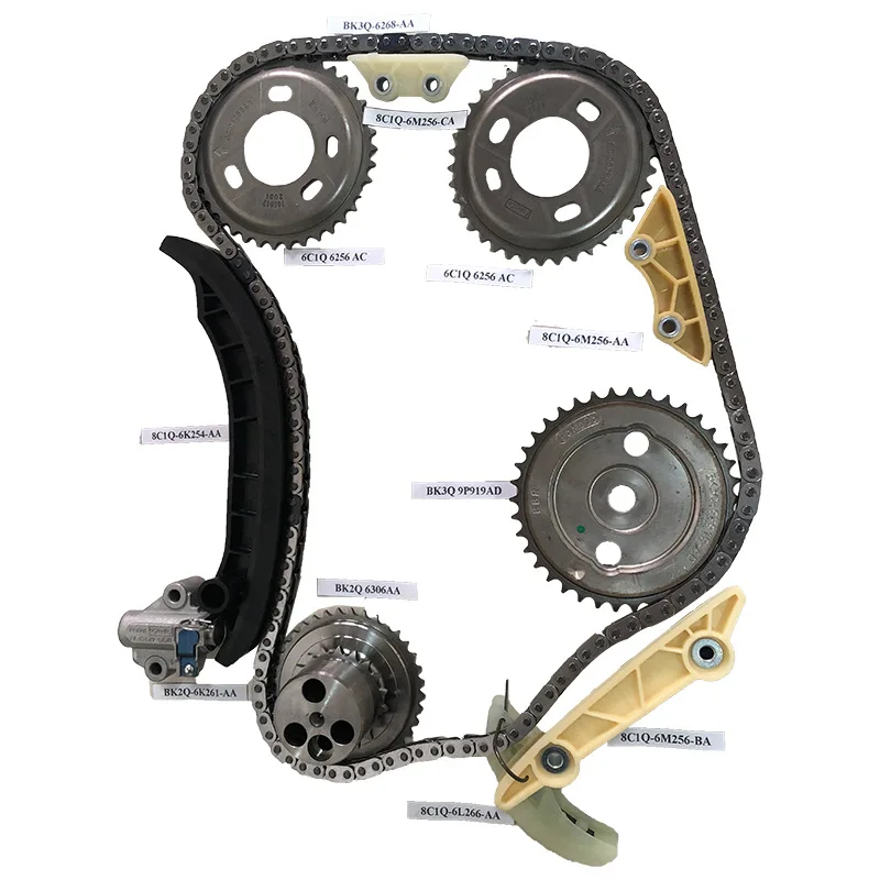 V348 Timing Chain Kit With Timing Guide Plate Tensioner Sprocket Guide Bar Auto Engine Tool Parts