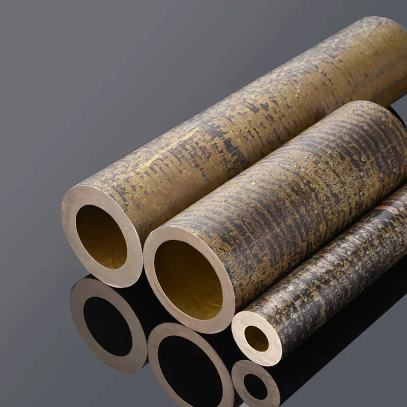 Bronze Hollow Pipe Wear Resistant Sleeve Bushing 25-65mm OD 100mm Long for Machinery