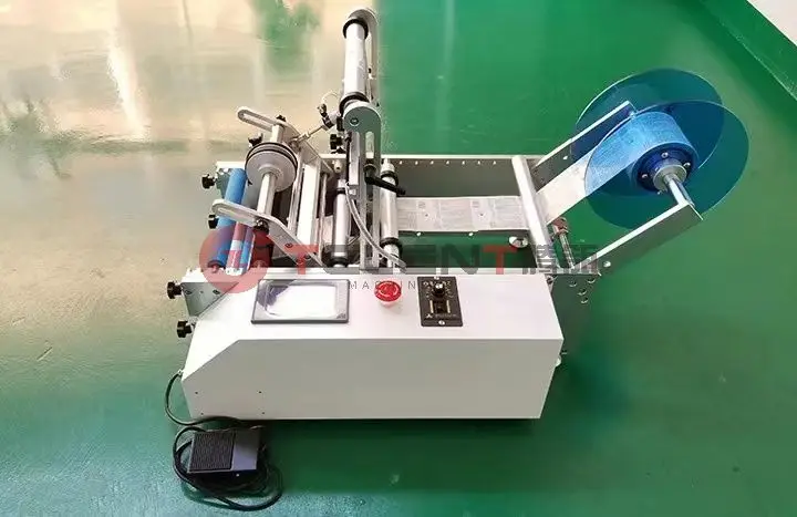 Factory labelling machine for round bottles semi-automatic jar sticker labeling machine