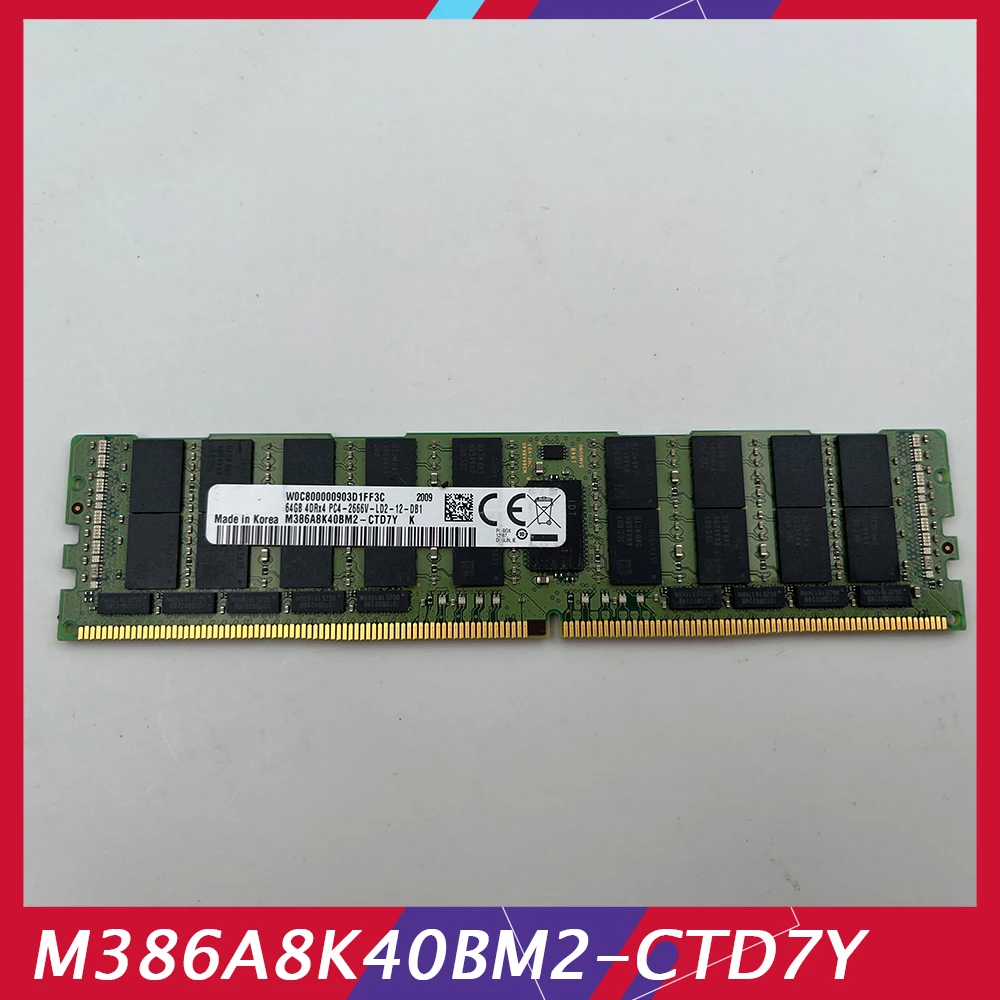

1 шт. для Samsung RAM M386A8K40BM2-CTD7Y 64 ГБ 64 ГБ 4DRx4 DDR4 2666 PC4-2666V серверная память Быстрая доставка Высокое качество