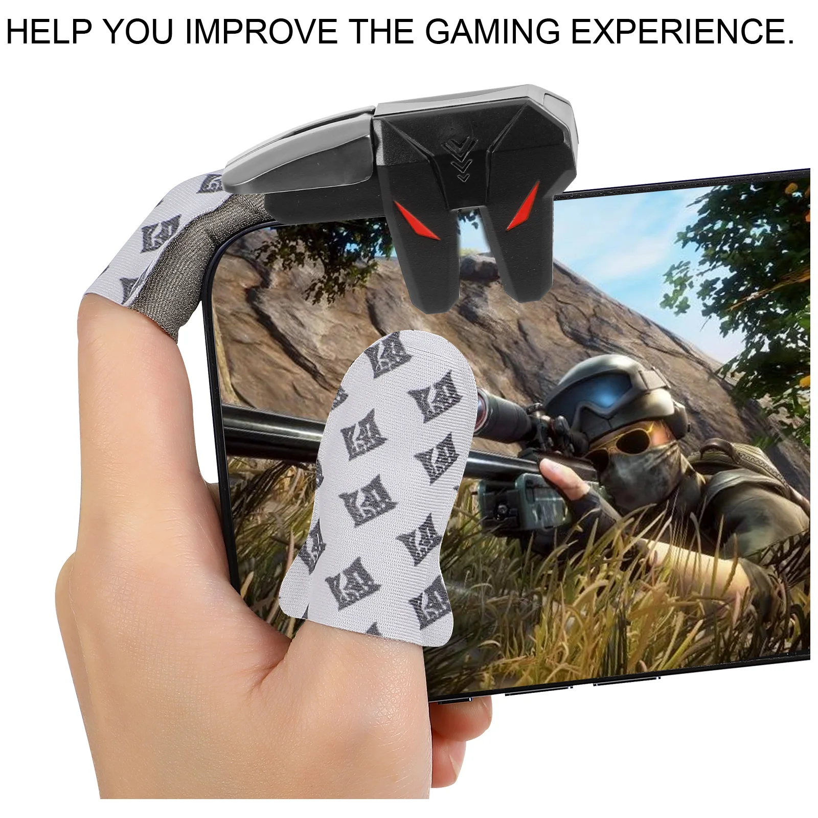 

6 Fingers Gaming Controller Mobile Game Trigger Joystick Phone Accessories Simplify Operations Adjustable