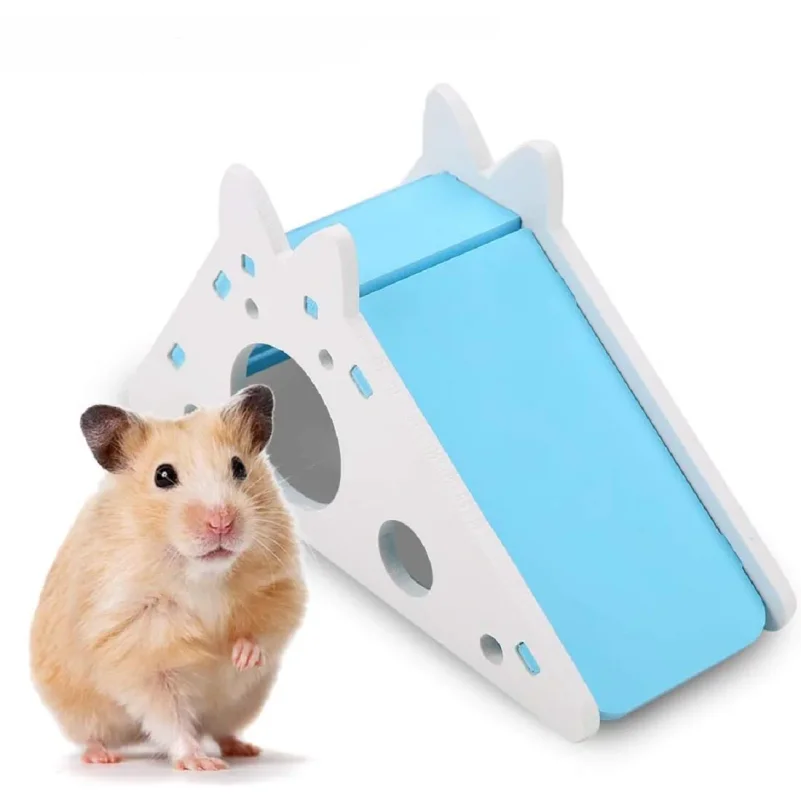 1PC Colorful Pet Hamster House with Stair and Slides Home DIY Hideout Toys Living for Squirrels Gerbils Hamsters Small Animals
