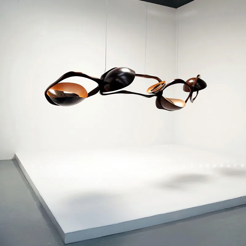 

Художественная индивидуальная люстра для ресторана, скандинавский бар, столовая, элитный атмосферный светильник, креативная лампа специальной формы