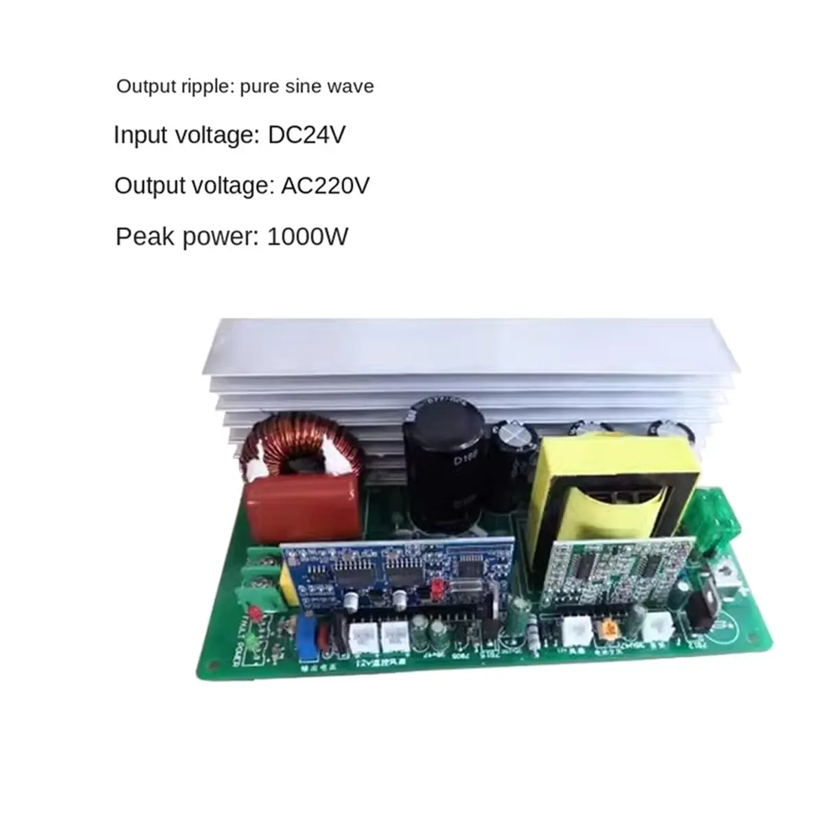 (DT37) Pure Sine Wave Inverter 1000W 24V to 220V Battery-Powered Electric Vehicle on-Board Inverter Converter Module DC-AC