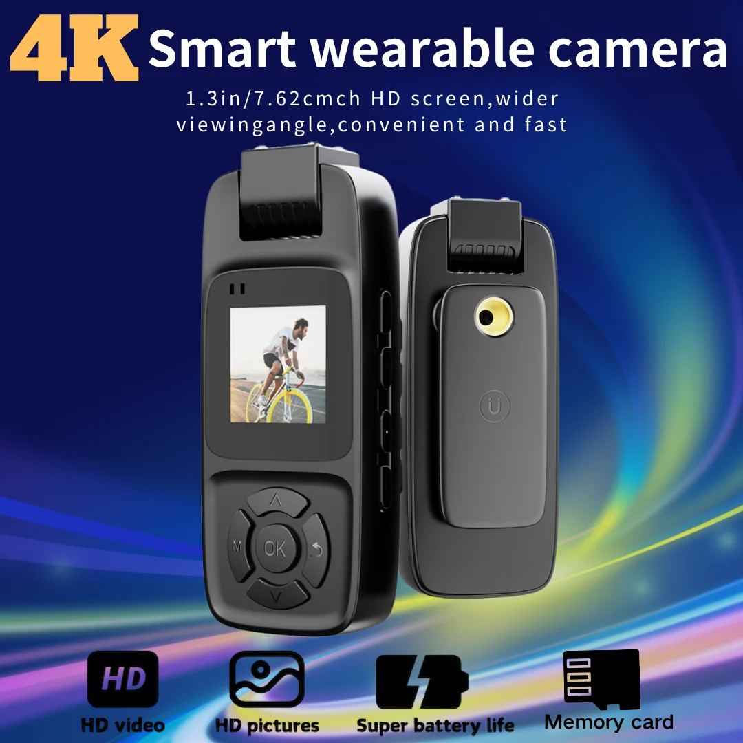 

Mini Sports Video Recorder Anti-shake Ultra HD 4K Camera Outdoor Cycling Recorder Wifi Hotspot DV Camera Body 360° Lens Recorder