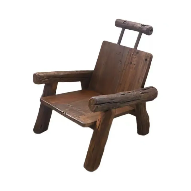 

Wabi Sandy Wind Solid Wood Leisure Stool Household Balcony Deckchair B & B Cafe Single