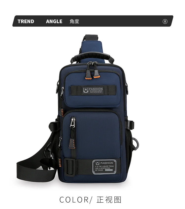 Mode männer Taille Packs Brust Tasche Hohe Qualität Oxford Umhängetaschen Für Männer Mode Lässig Männer Tasche Handtasche Männlichen Brust pack – Detail 29