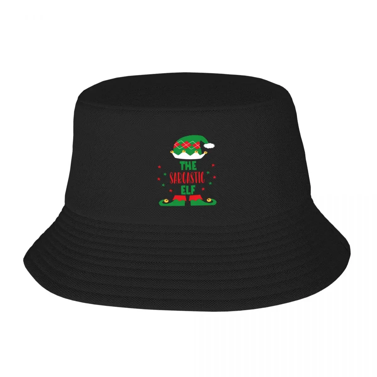 

The Sarcastic Elf: A Whimsical Christmas Creation Bucket Hat Beach Bag Golf Wear Women's Golf Clothing Men's