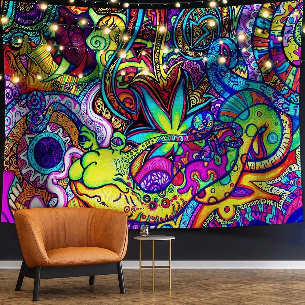 Psychedelic Tapestry Wall Hanging Trippy Tapestry for Bedroom Living Room Home Decoration Monster Eyes Tapestry Tapiz Gobelin