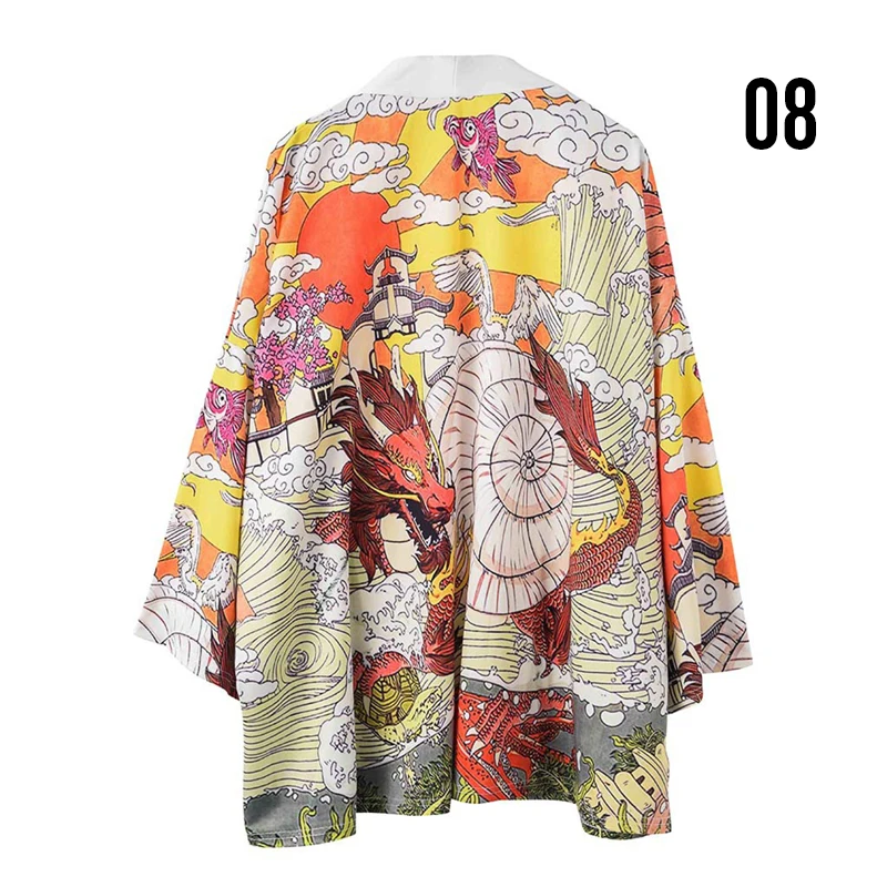 Japanischen Streetwear Strickjacke Shirts Yukata Kimono Männer Japanischen Kimono Harajuku Haori Tops Fashion Samurai Cosplay Kostüm