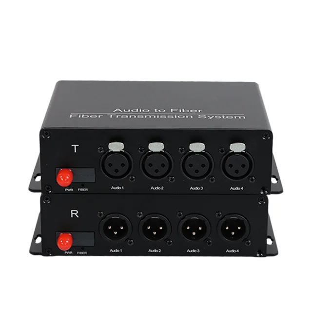 

Event promotion price 4 Ch Forward XLR Balance Audio Fiber Converter Broadcast standard analog balanced audio