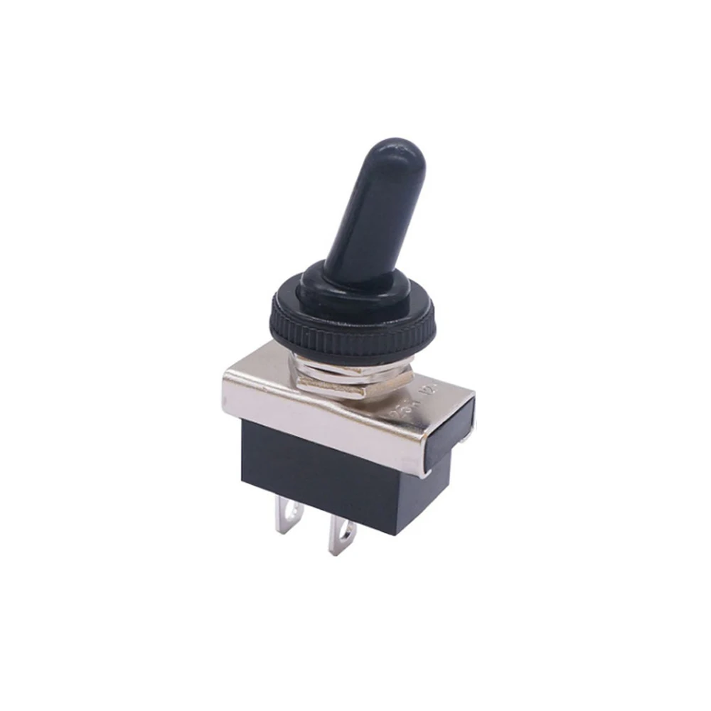 

1PCS 2Pin Toggle Switch 6A 125VAC/3A 250VAC 10A/12VDC ON-OFF Boat Marine Heavy Duty AFlick Switche with Waterproof Cover